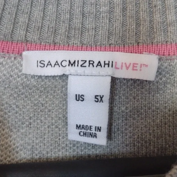 5X Isaac Mizrahi sweater houndstooth - Picture 4 of 7